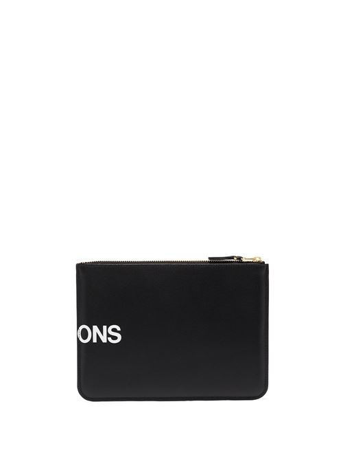 Pochette in pelle con logo COMME DES GARÇONS WALLET | SA5100HL1BLACK